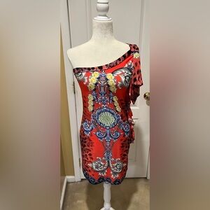 ICU one shoulder dress size large.
